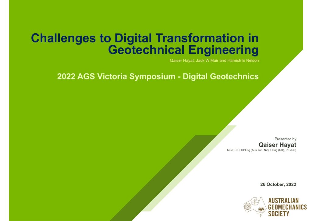Challenges to Digital Transformation in Geotechnical Engineering
